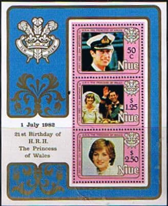 Niue 1982 Diana 21st Birthday Miniature Sheet Fine Mint