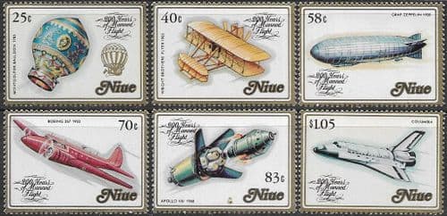 Niue 1983 Bicentenary of Manned Flight Set Fine Mint