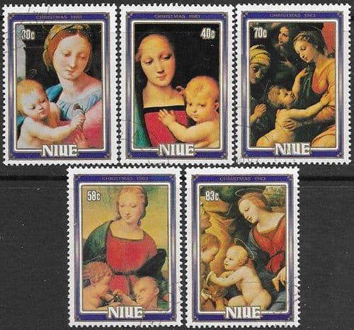 Niue 1983 Christmas. Anniversary of Raphael Set Fine Used