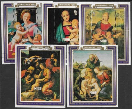 Niue 1983 Christmas. Anniversary of Raphael SG MS 522 Fine Used
