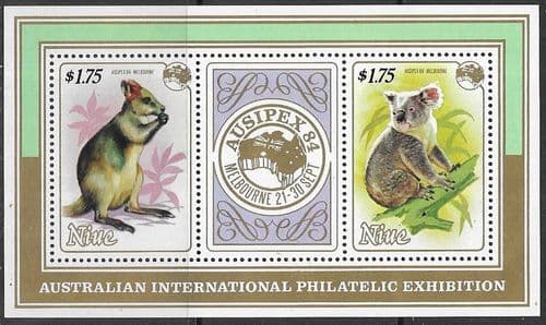 Niue 1984 Ausipex International Stamp Exhibition, Melbourne SG MS 560 Fine Mint