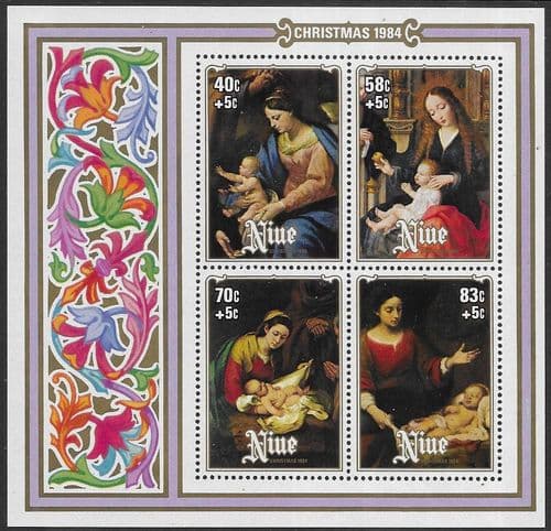 Niue 1984 Christmas SG MS 579 Miniature Sheet Fine Mint