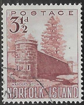 Norfolk Island 1953 Warders Tower SG 13 Fine Used