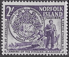 Norfolk Island 1956 Centenary of Landing of Pitcairners SG 20 Fine Mint