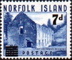 Norfolk Island 1956 Old Store Surcharge Fine Mint