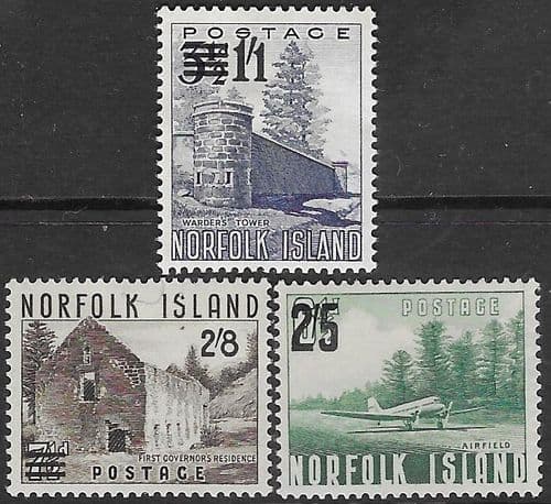 Norfolk Island 1960 Surcharged Set Fine Mint