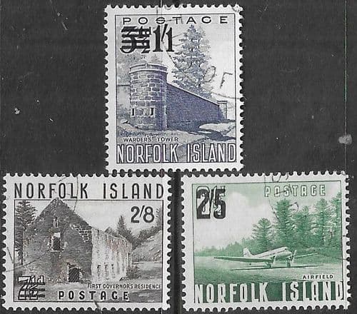 Norfolk Island 1960 Surcharged Set Fine Used