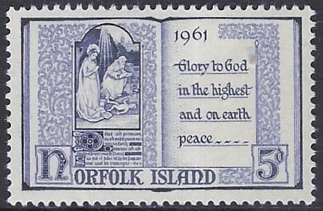 Norfolk Island 1961 Christmas SG 42 Fine Mint