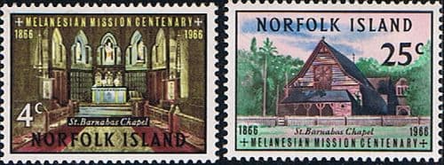 Norfolk Island 1966 Melanesian Mission Set Fine Mint