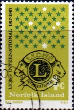 Norfolk Island 1967 Lions International Fine Used