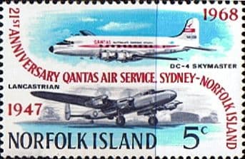 Norfolk Island 1968 QANTAS Air Service SG 96 Fine Mint
