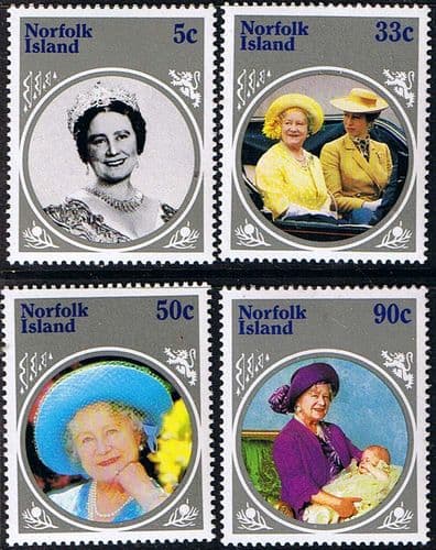 Norfolk Island 1985 Queen Mother Life and Times Set Fine Mint