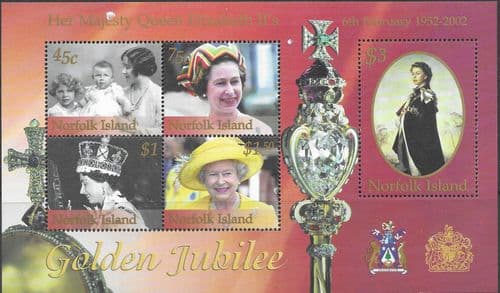 Norfolk Island 2002 Golden Jubilee Miniature Sheet Fine Mint