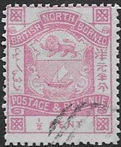 North Borneo 1888 SG 36b Postage and Revenue Fine Used