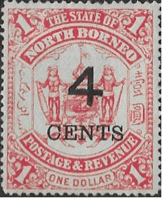 North Borneo 1895 SG 87 State Issue Surcharged Fine Mint
