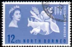North Borneo 1963 Freedom From Hunger Fine Used