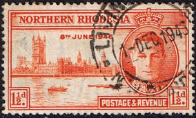 Northern Rhodesia 1946 Victory SG 46 Fine Used