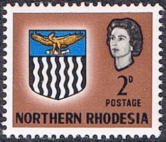 Northern Rhodesia 1963 Coat of Arms SG 77 Fine MintCoat of Arms 2d Value Fine Mint