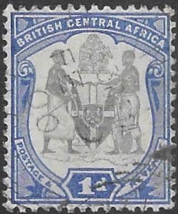Nyasaland 1897 British Central Africa Coat of Arms SG 43 Fine Used