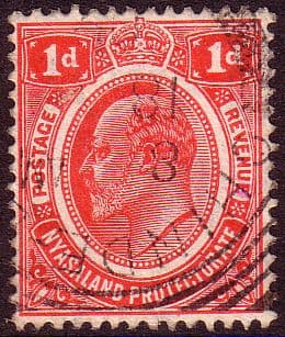 Nyasaland 1908 King Edward VII SG 74 Fine Used