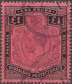 Nyasaland 1913 King George V SG 98 Fine Fiscaly Used