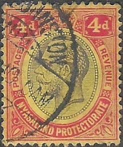 Nyasaland 1921 King George V SG 106 Fine Used