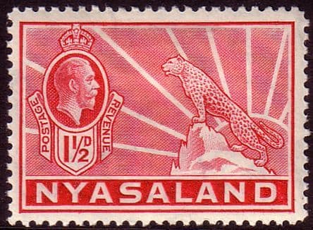 Nyasaland 1934 SG 116 Leopard Symbol of the Protectorate Fine Mint