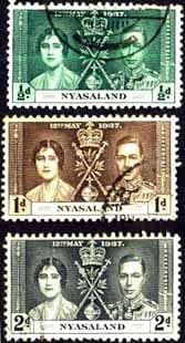 Nyasaland 1937 King George VI Coronation Fine Used