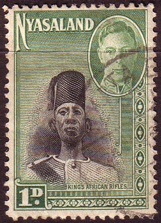 Nyasaland 1945 SG 145 Kings African Rifles Fine Used