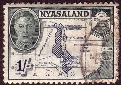 Nyasaland 1945 SG 152 Map Fine Used