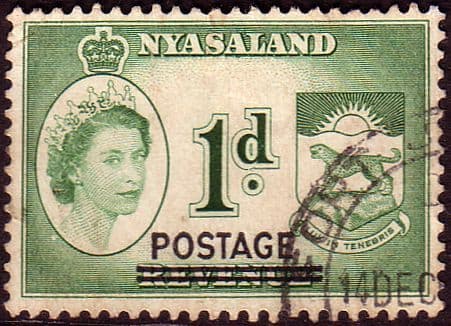 Nyasaland 1963 Revenue Overprinted Postage SG 189 Fine Used