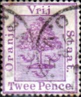 Orange Free State 1883 SG 50 Orange Tree Fine Used