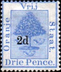 Orange Free State 1890 SG 53 Orange Tree Surcharged Fine Mint