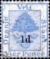 Orange Free State 1890 SG 58 Orange Tree Surcharged Fine Used