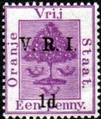 Orange Free State 1900 SG 102 Orange Tree V R I Overprint Fine Mint