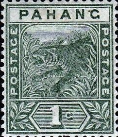 Pahang 1891 Tiger SG 11 Fine Mint