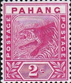 Pahang 1891 Tiger SG 12 Fine Mint