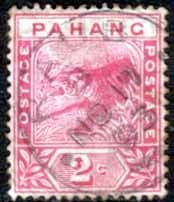Pahang 1891 Tiger SG 12 Fine Used