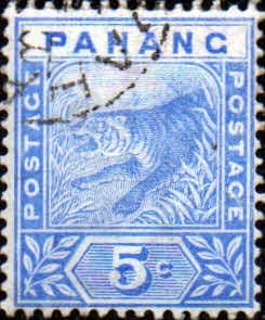 Pahang 1891 Tiger SG 13 Fine Used