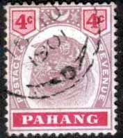 Pahang 1895 Tiger SG 15 Fine Used