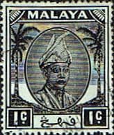 Pahang 1950 Sultan Sir Abu Bakar SG 53 Fine Used