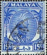 Pahang 1950 Sultan Sir Abu Bakar SG 63 Fine Used