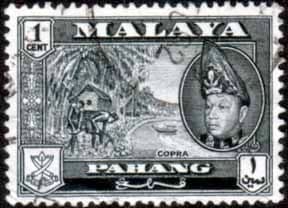 Pahang 1957 SG 75 Copra Fine Used