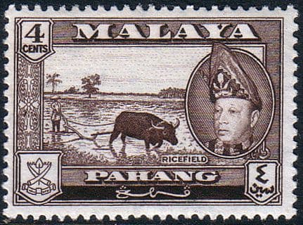 Pahang 1957 SG 77 Rice Field Fine Mint