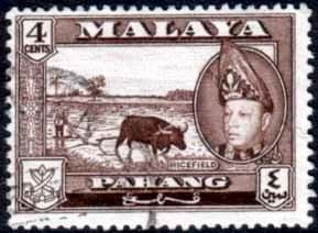 Pahang 1957 SG 77 Rice Field Fine Used