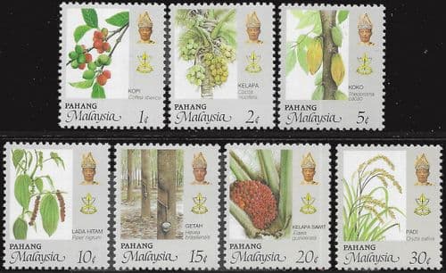 Pahang 1986 Agricultural Products of Malaysia Set Fine Mint