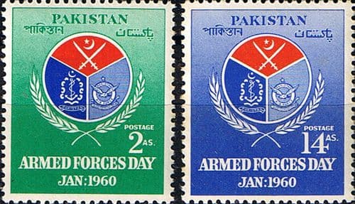 Pakistan 1960 Armed Forces Day Set Fine Mint