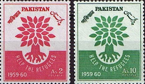 Pakistan 1960 World Refugee Year Set Fine Mint
