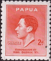 Papua 1937 King George VI Coronation Sg 155 Fine Mint