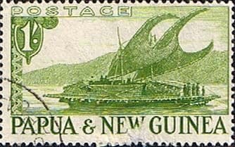 Papua New Guinea 1952 SG 10 Lakatoi Boat Fine Used